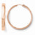 Sterling Silver Rose Gold-plated 6mm Half Round Tube Earrings