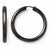 Sterling Silver Black-plated 5mm Tube Earrings