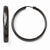 Sterling Silver Black-plated 6mm Half Round Tube Earrings