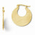 Sterling Silver Gold-plated Scratch Finish Hoop Earrings