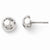 Sterling Silver Polished button Earrings