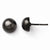 Sterling Silver Ruthenium Plated Polished button Earrings