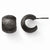 Sterling Silver & Ruthenium Plated Scratch Finish Huggy Post Earrings