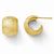 Sterling Silver Gold-plated Scratch Finish Huggy Post Earrings