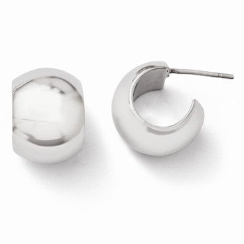 Sterling Silver Polished Huggy Post Earrings