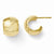 Sterling Silver Gold-plated Polished Huggy Post Earrings