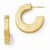 Sterling Silver Gold-plated Scratch Finish Hoop Earrings
