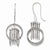 Sterling Silver Laser-cut Dangle Shepherd Hook Earrings
