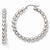Sterling Silver Polished Hinged Hoop Earrings