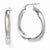 Sterling Silver Polished Twisted Oval Hoop Earrings