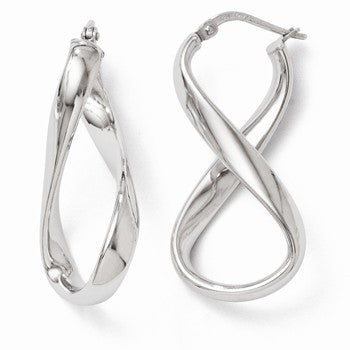 Sterling Silver Polished Twisted Hoop Earrings
