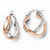 Sterling Silver Rose Gold-plated Double Hoop Earrings