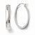 Sterling Silver Polished Oval Hinged Hoop Earrings