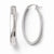 Sterling Silver Polished Oval Hinged Hoop Earrings