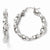 Sterling Silver Polished Twisted Hinged Hoop Earrings