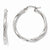 Sterling Silver Polished Twisted Hinged Hoop Earrings