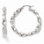 Sterling Silver Polished Twisted Hinged Hoop Earrings