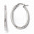 Sterling Silver Polished Oval Hinged Hoop Earrings
