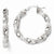 Sterling Silver Polished & Textured Twisted Hinged Hoop Earrings