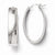 Sterling Silver Polished Oval Hinged Hoop Earrings