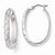 Sterling Silver Rhodium In/Out Diamond-cut Oval Earrings