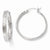Sterling Silver Rhodium In/Out Diamond-cut Earrings