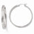 Sterling Silver Rhodium In/Out Diamond-cut Earrings