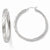 Sterling Silver Rhodium In/Out Diamond-cut Earrings