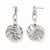Sterling Silver Polished & Satin Cirlcle Design Post Dangle Earrings