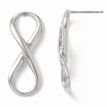 Sterling Silver Polished Ifinity Symbol Post Earrings