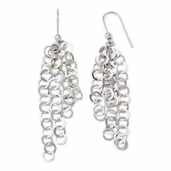 Sterling Silver Polished Dangle Sheherd Hook Earrings