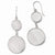 Sterling Silver Polished Textured Dangle Earrings