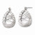 Sterling Silver Scratch Finish Laser-cut Wire Wrap Teardrop Earrings