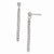 Sterling Silver Diamond-cut Beaded Post Dangle Earrings