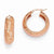 Sterling Silver Radiant Essence Rose-tone Flash 24k Plated Earrings