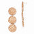 Sterling Silver Rose-tone Flash 24k Plated Post Dangle Earrings