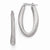 Sterling Silver Brushed Oval Hinged Hoop Earrings