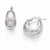 Sterling Silver Polished & Textured Hinged Hoop Earrings