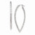 Sterling Silver Polished & Textured Hinged Hoop Earrings