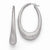 Sterling Silver Brushed Oval Hinged Hoop Earrings
