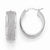 Sterling Silver Glitter Infused Oval Hinged Hoop Earrings