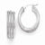 Sterling Silver Glitter Infused Oval Hinged Hoop Earrings