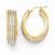 Sterling Silver Gold-plated Glitter Infused Hoop Earrings