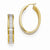 Sterling Silver Gold-plated Polished Diamond-cut Hoop Earrings