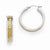 Sterling Silver Gold-plated Polished/Textured Hoop Earrings