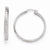 Sterling Silver Radiant Essence Rhodium-plated Hinged Hoop Earrings