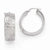 Sterling Silver Radiant Essence Rhodium-plated Hinged Hoop Earrings