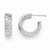 Sterling Silver Radiant Essence Rhodium-plated Post Hoop Earrings