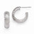 Sterling Silver Radiant Essence Rhodium-plated Post Hoop Earrings
