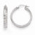 Sterling Silver Radiant Essence Rhodium-plated Hinged Hoop Earrings